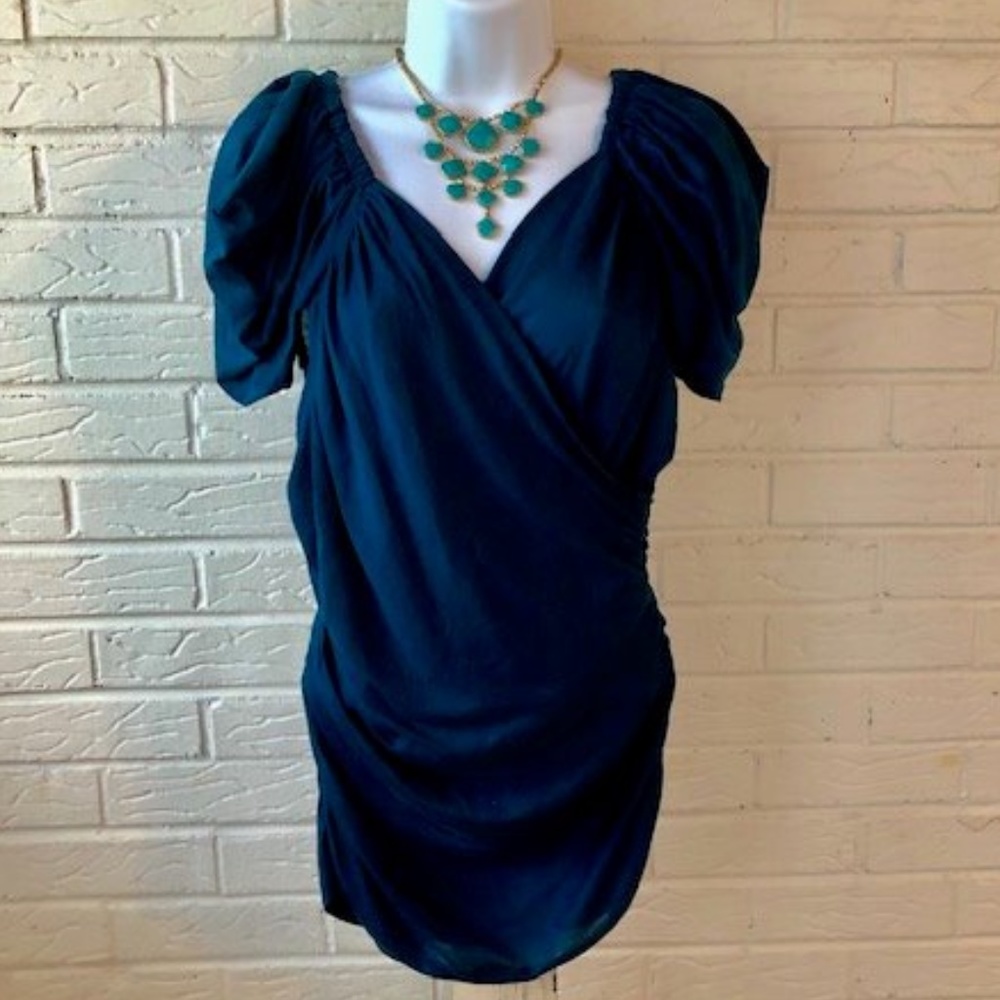 NWT, ON SALE! LEIFSDOTTIR Teal Top, Size S.  Cute summer top